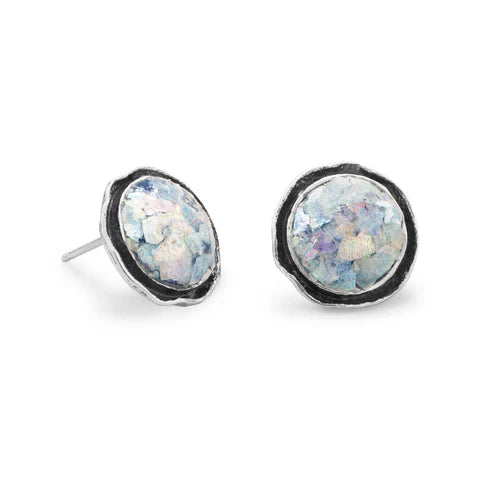 Aurelia Roman Glass Studs