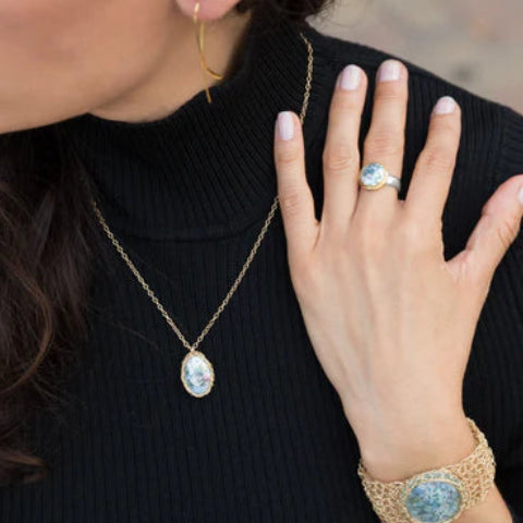 Aurelius Roman Glass Ring