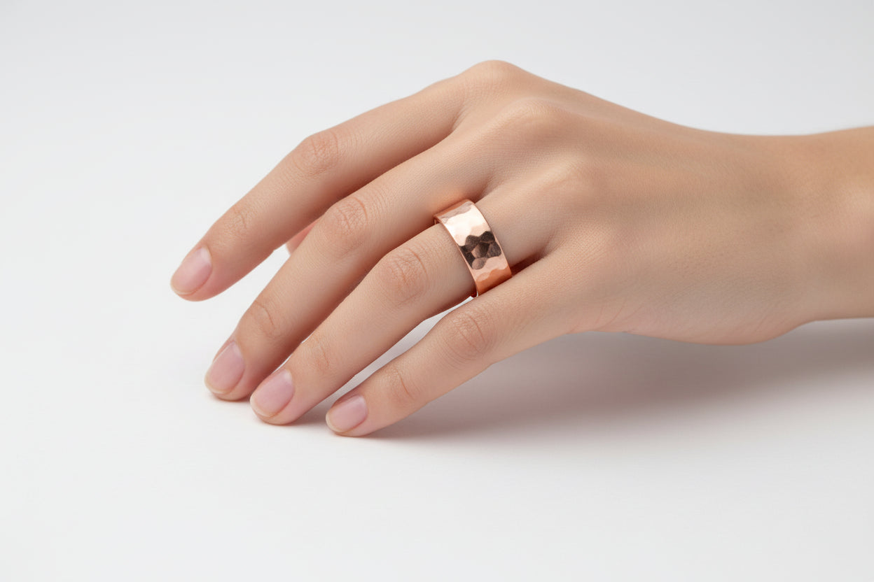 Briar Hammered Copper Band