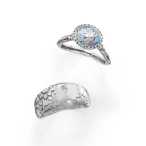 The Hadrian Roman Glass Ring Set