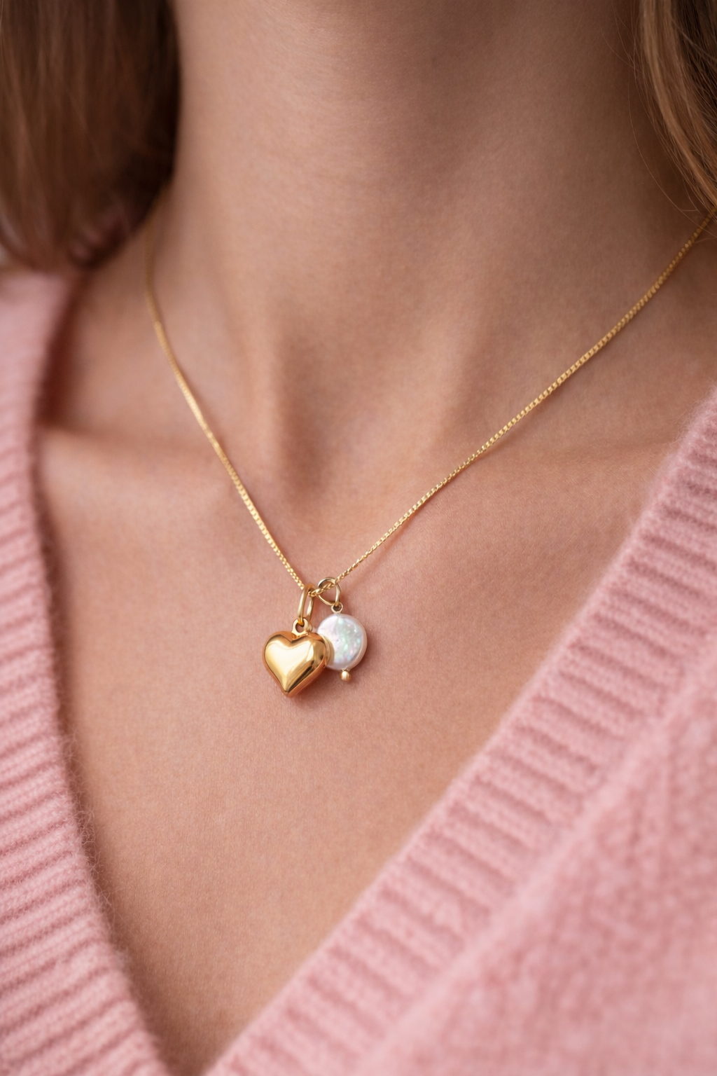 Heart & Coin Necklace