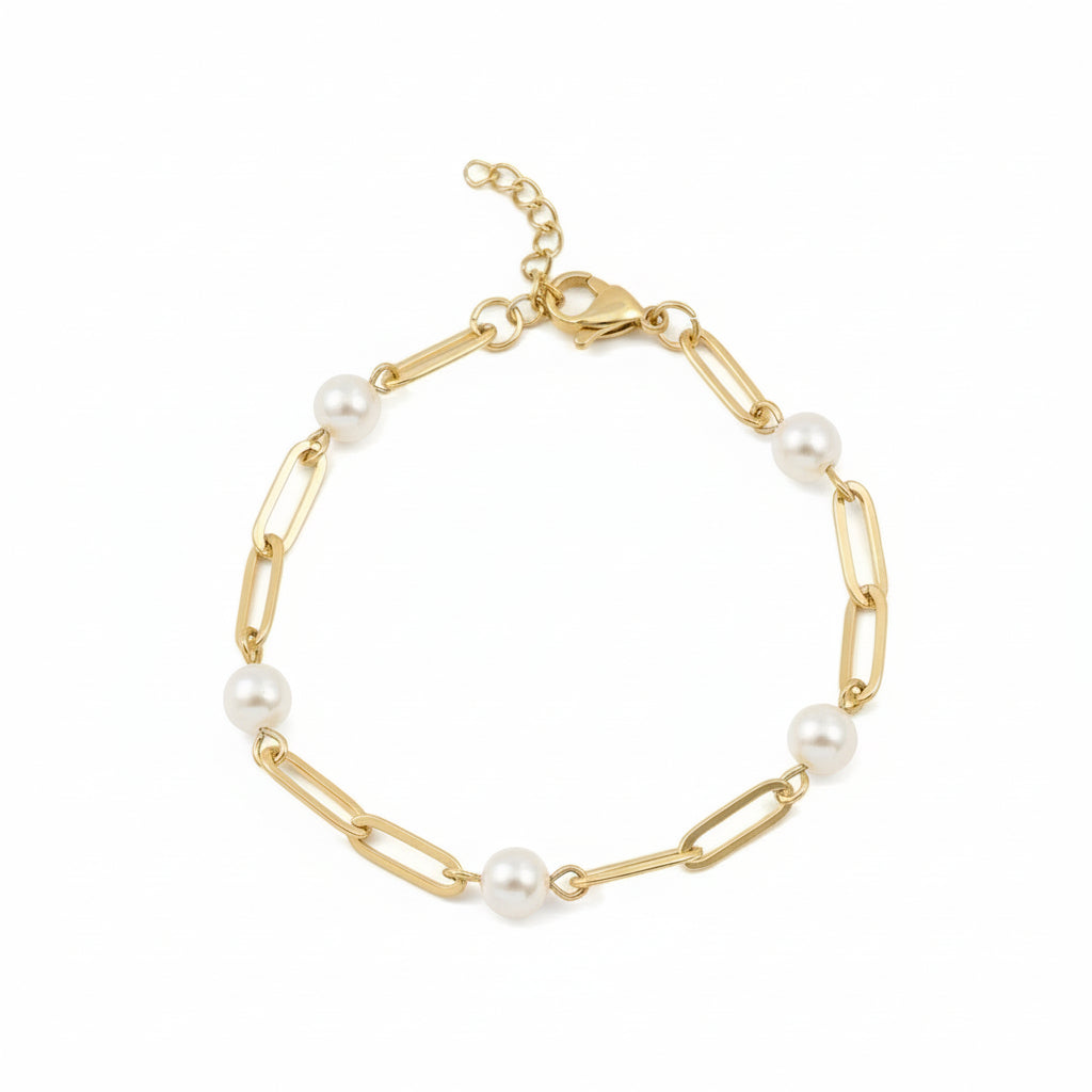 Everyday Pearl Link Bracelet