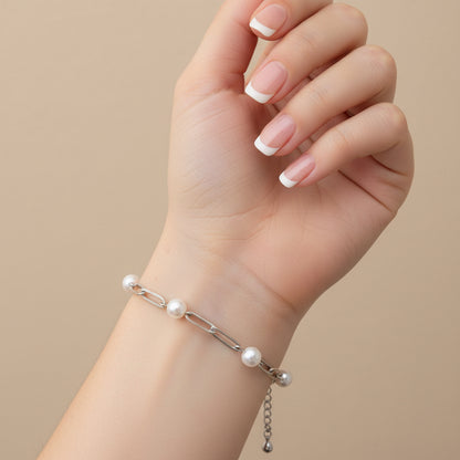 Everyday Pearl Link Bracelet
