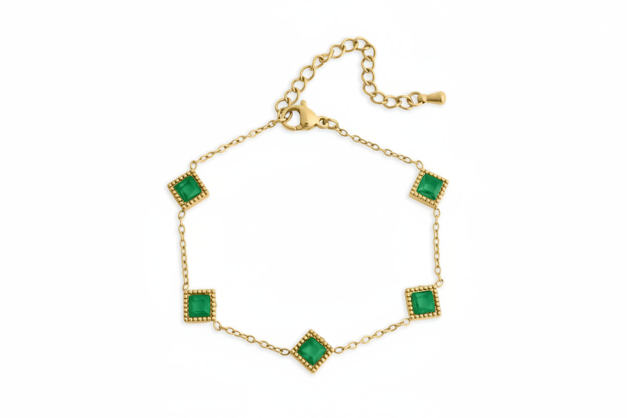 Emerald Mirage Chain Bracelet
