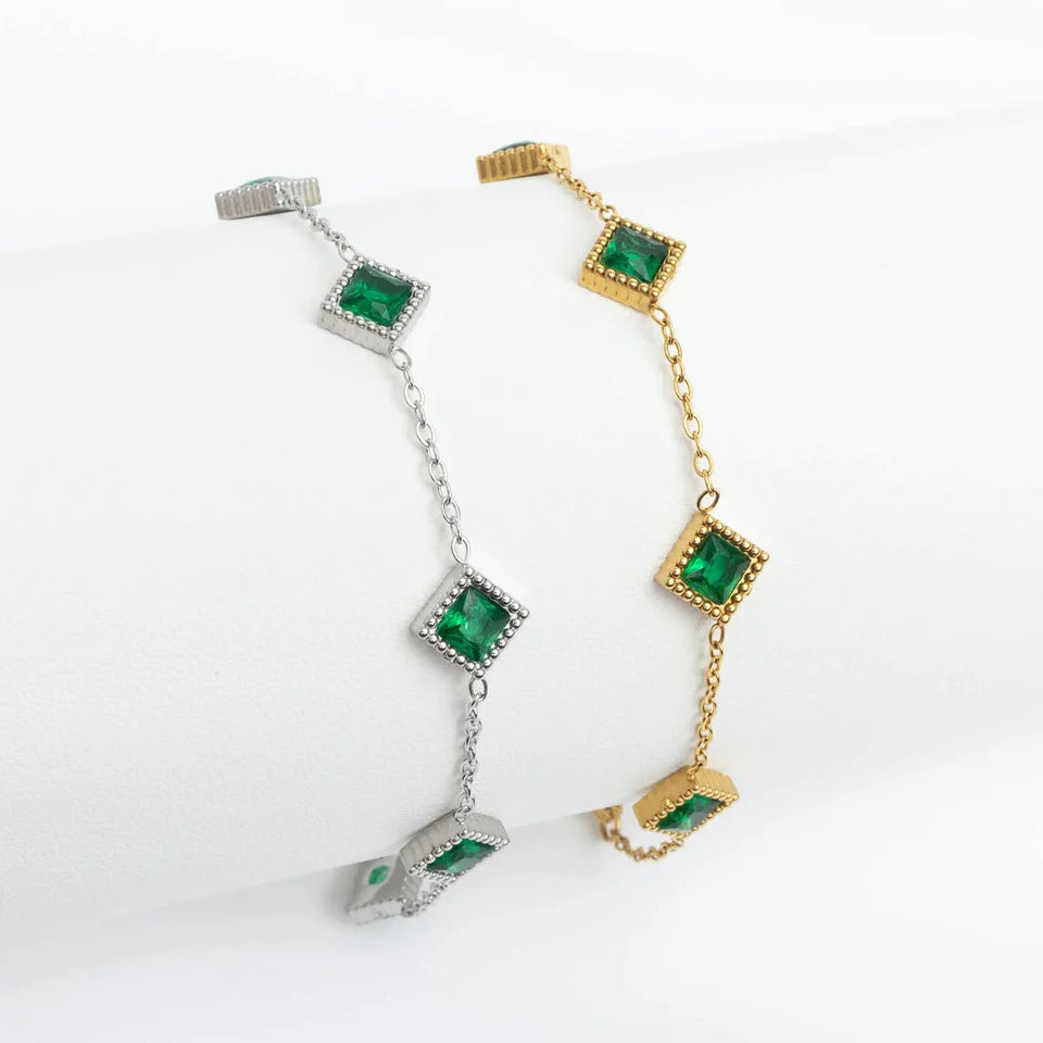 Emerald Mirage Chain Bracelet