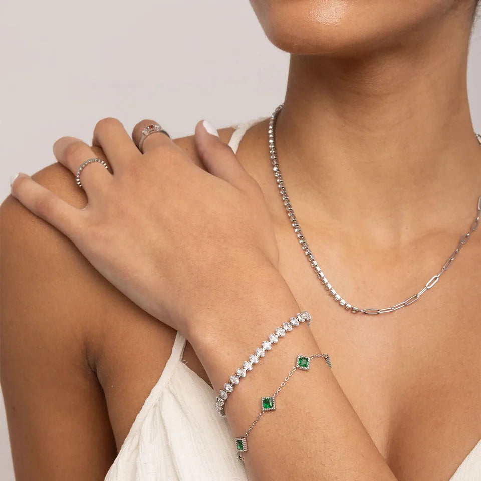 Emerald Mirage Chain Bracelet
