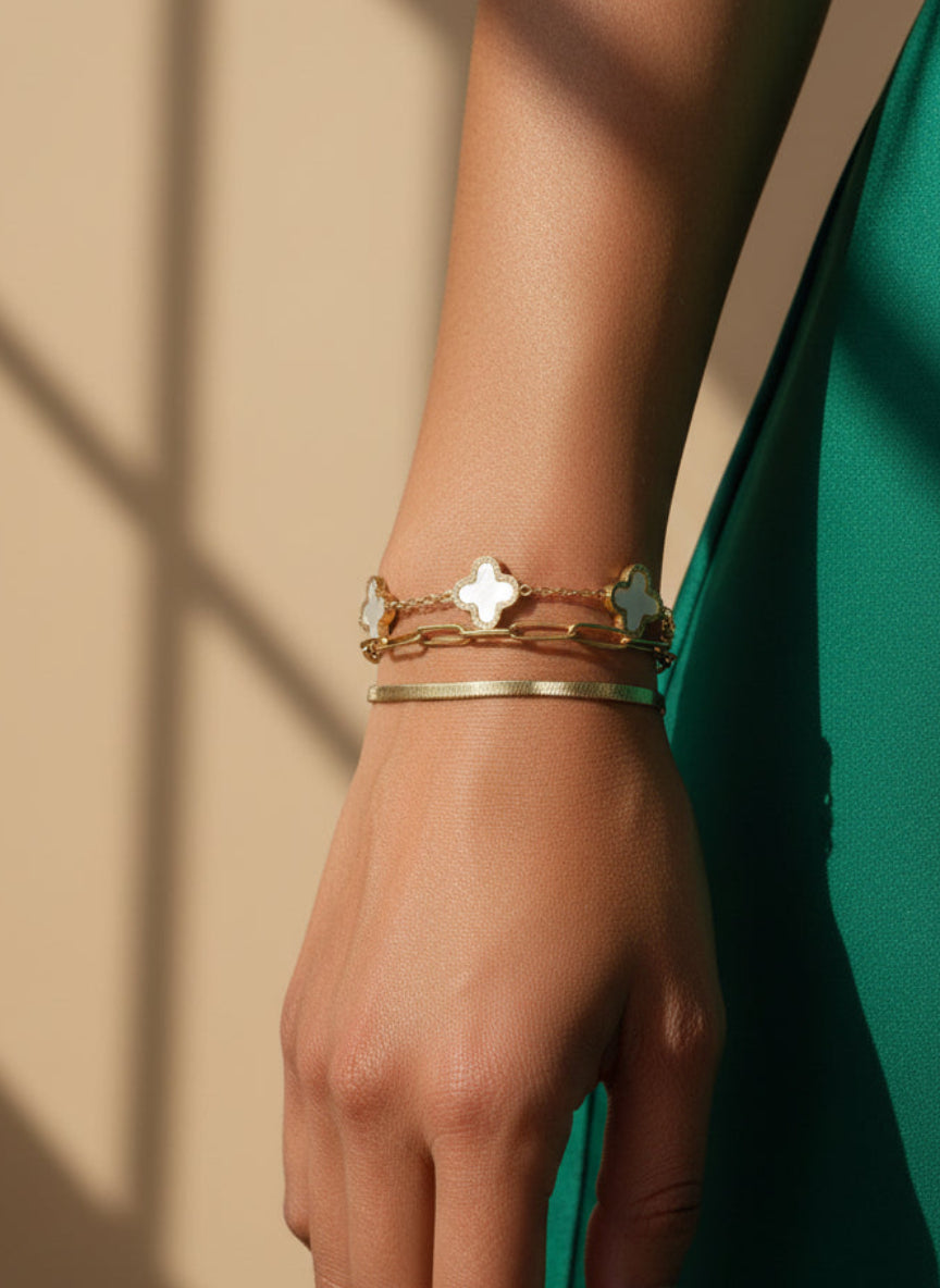 Everyday Jewell Herringbone Bracelet