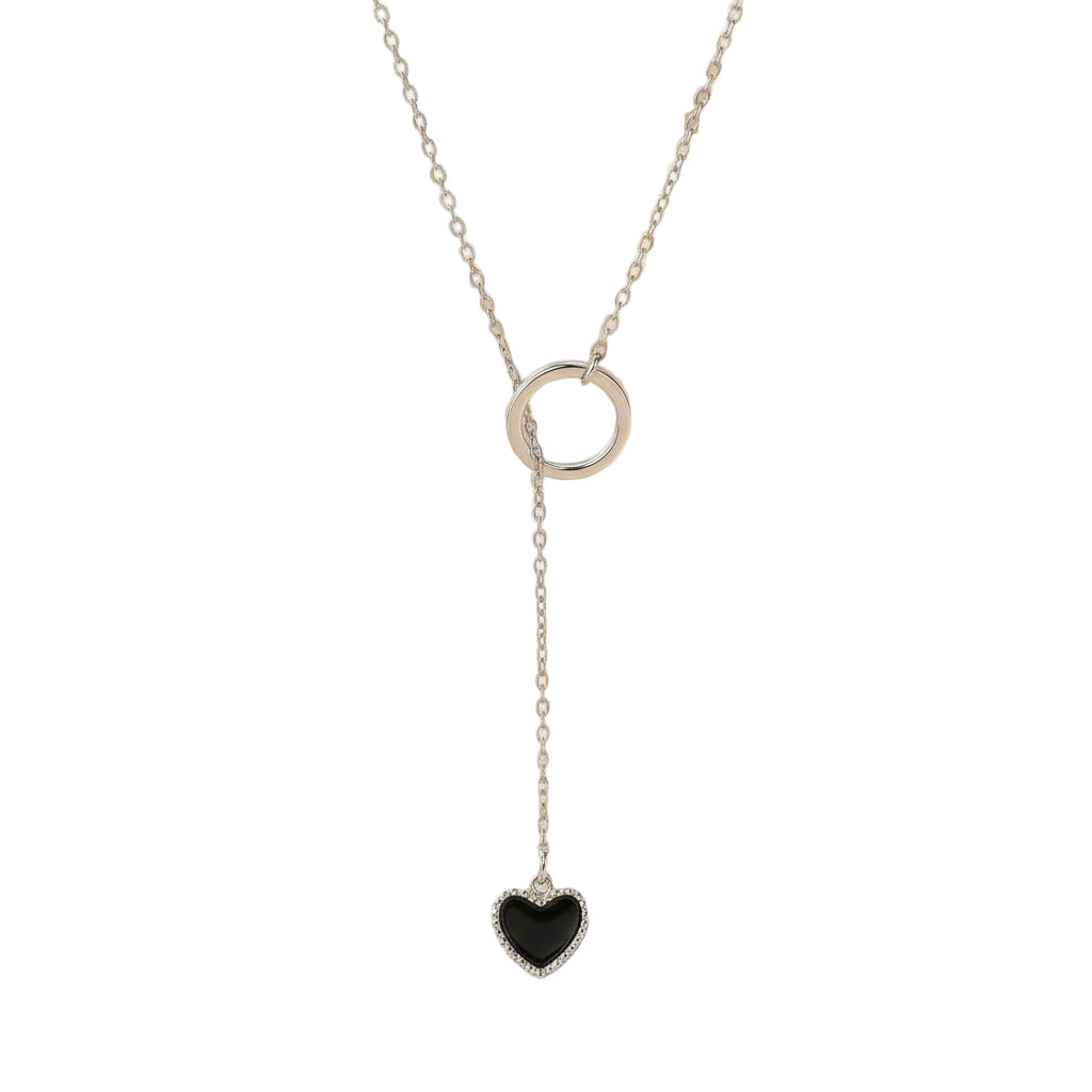 Lariat de Noir Drop Necklace