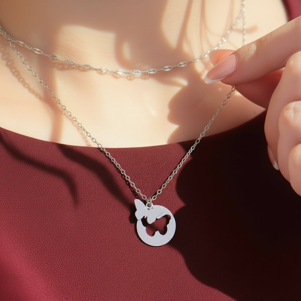 Papillon Silhouette Necklace