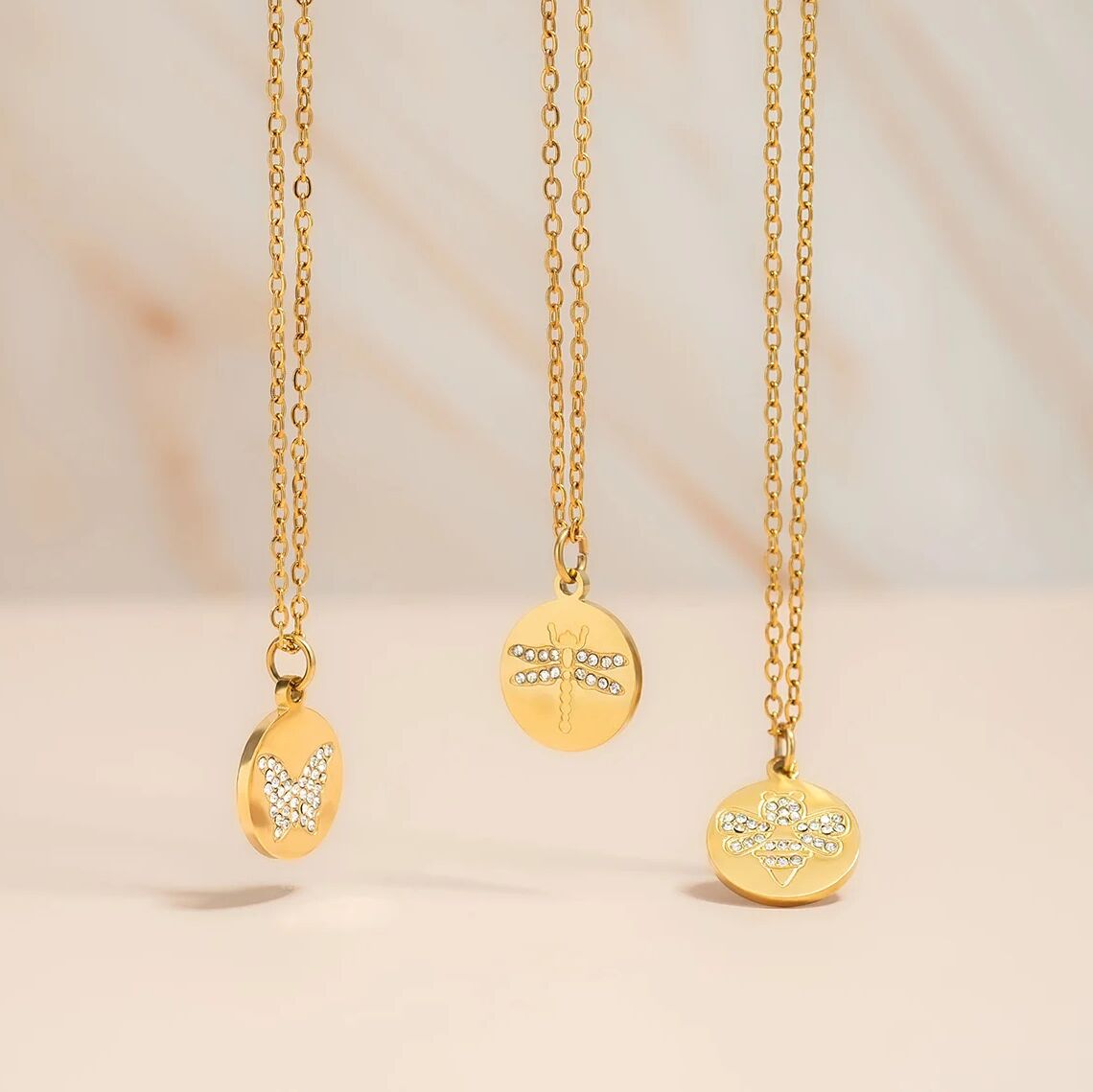 Cartouche Bee Necklace