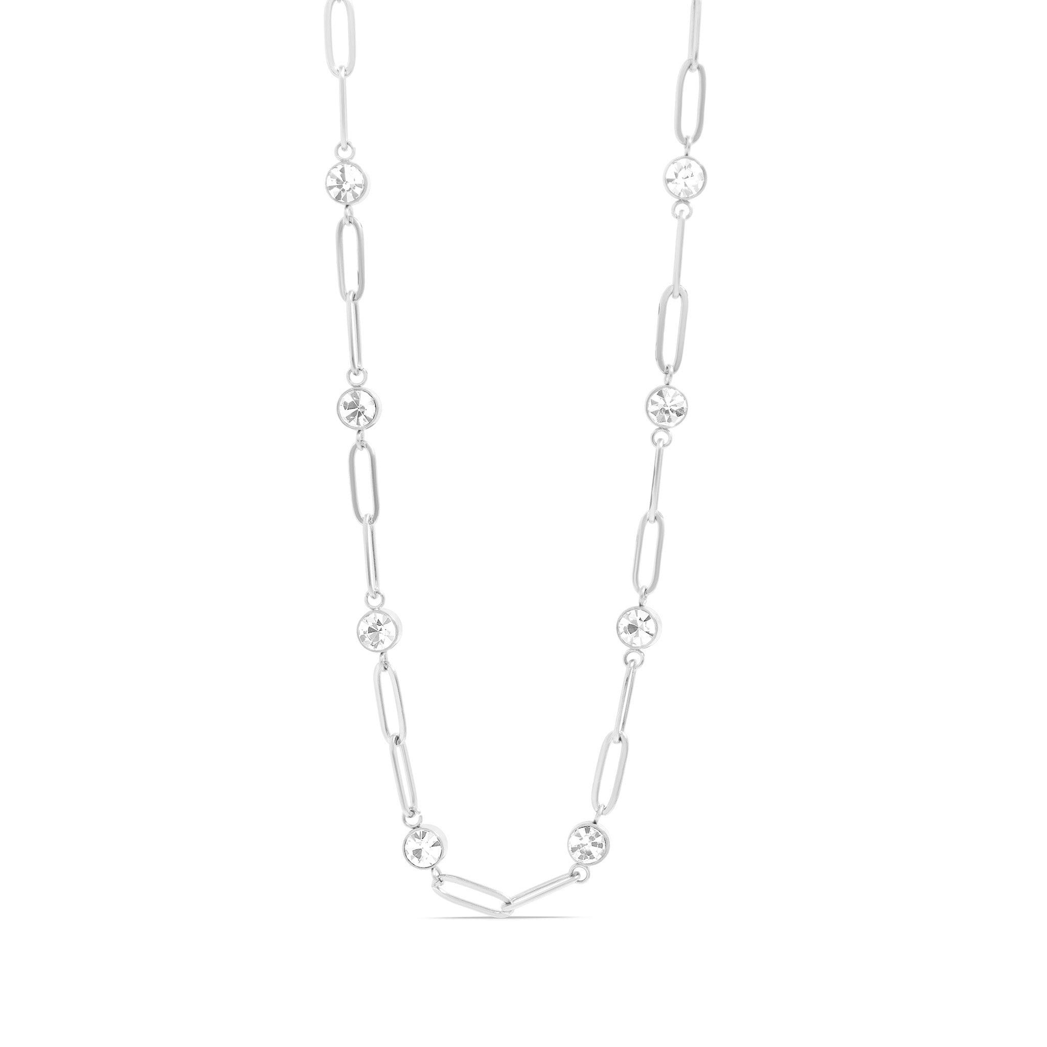Stella CZ Stone Station Necklace