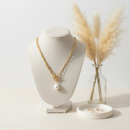 Everyday Jewell Pearl Carabiner Necklace