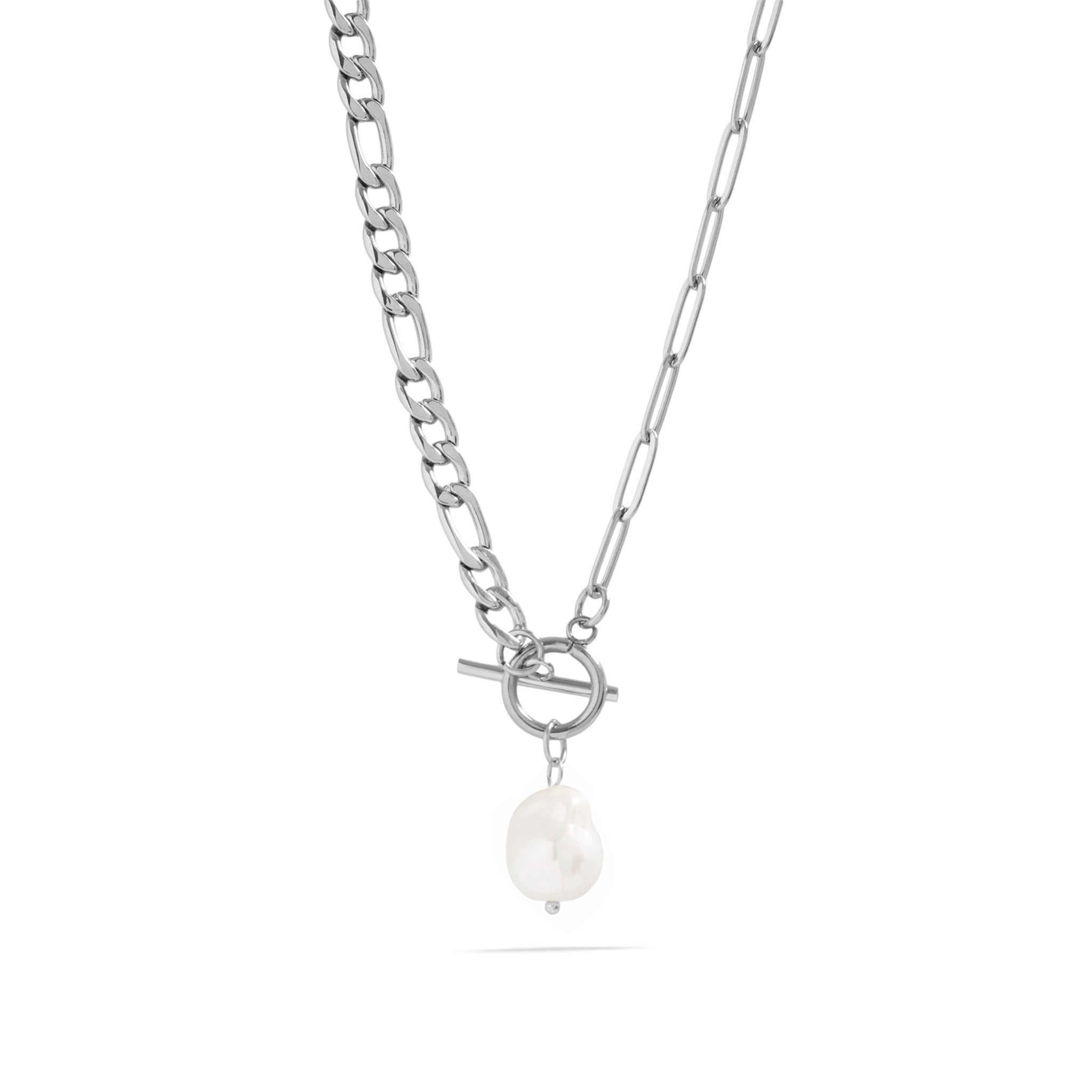 Everyday Jewell Pearl Carabiner Necklace