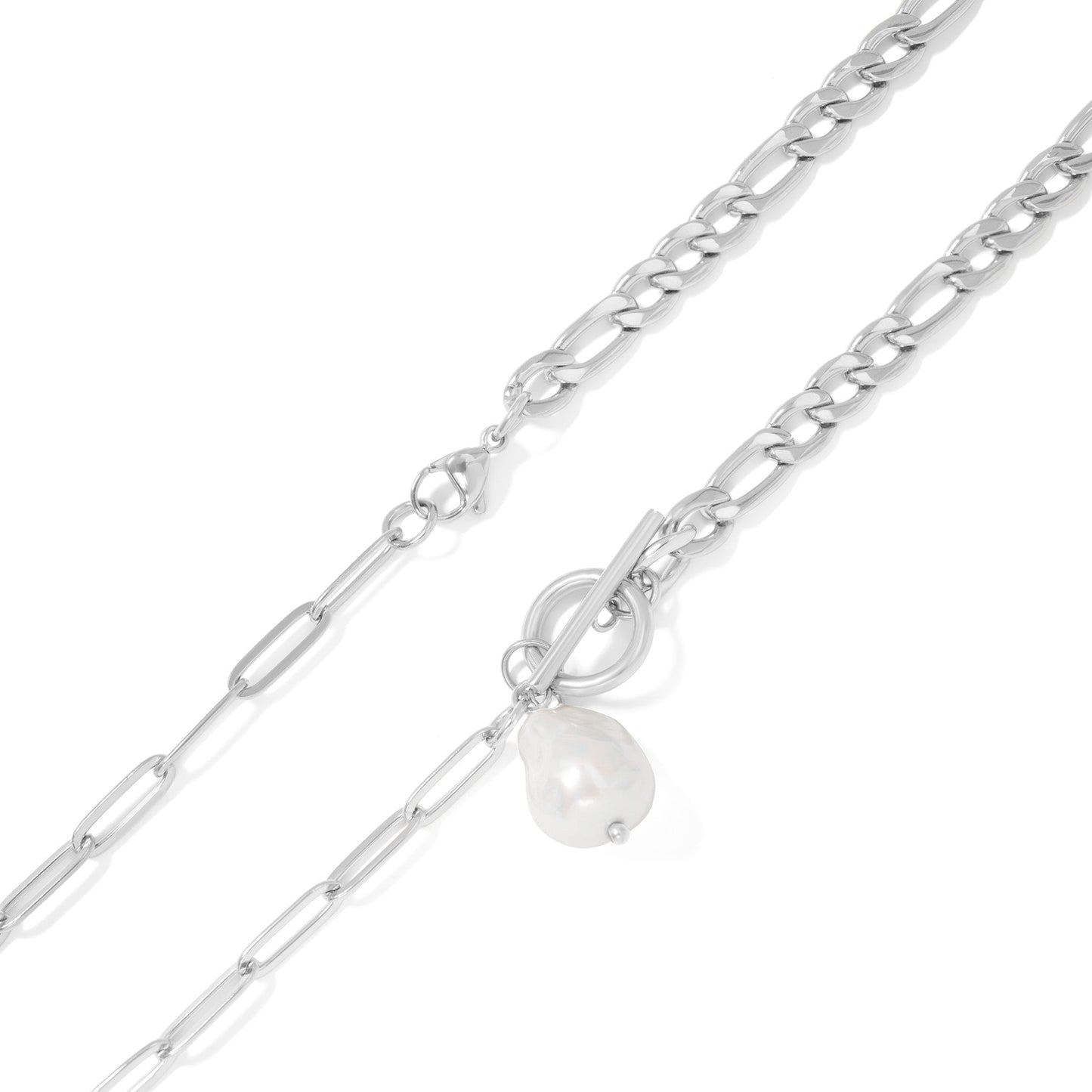 Everyday Jewell Pearl Carabiner Necklace