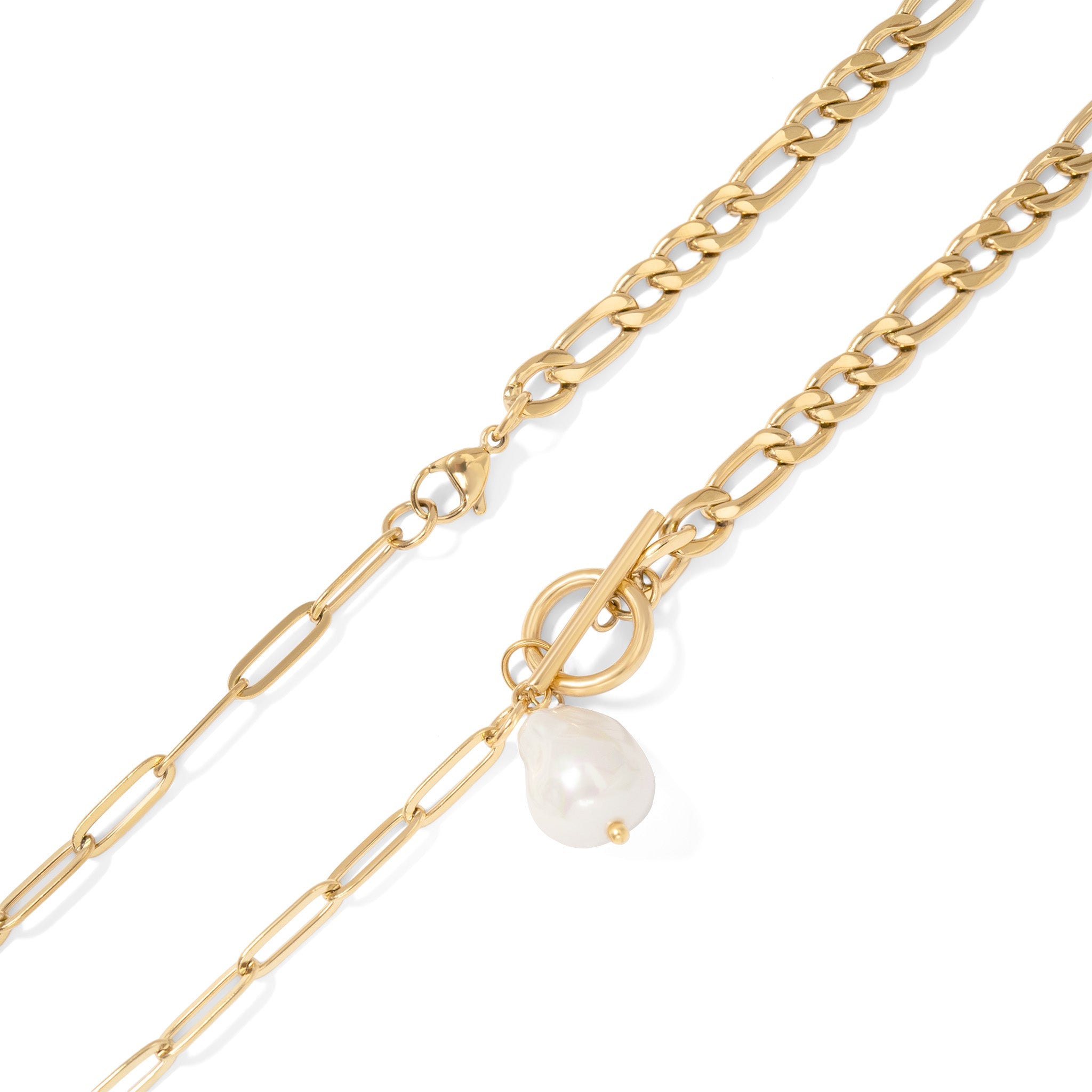 Everyday Jewell Pearl Carabiner Necklace