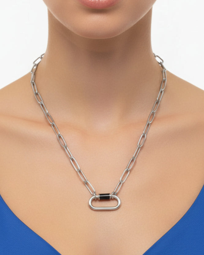 Solene SS Carabiner Necklace
