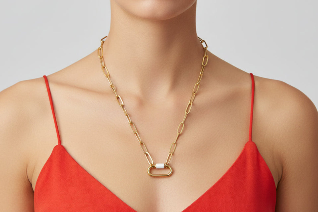 Solene Carabiner Necklace
