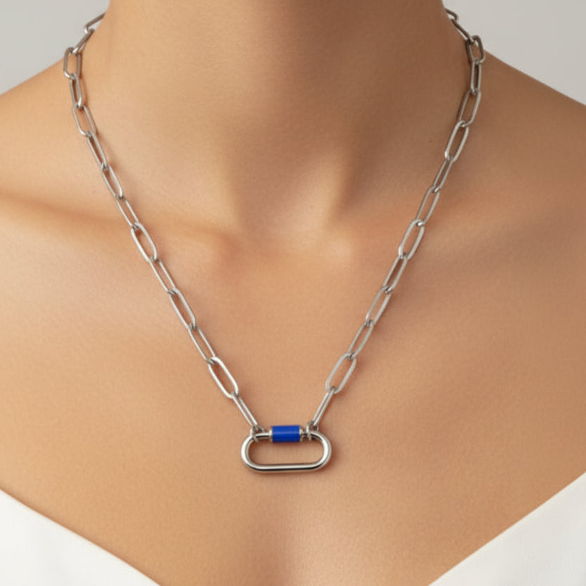 Solene SS Carabiner Necklace