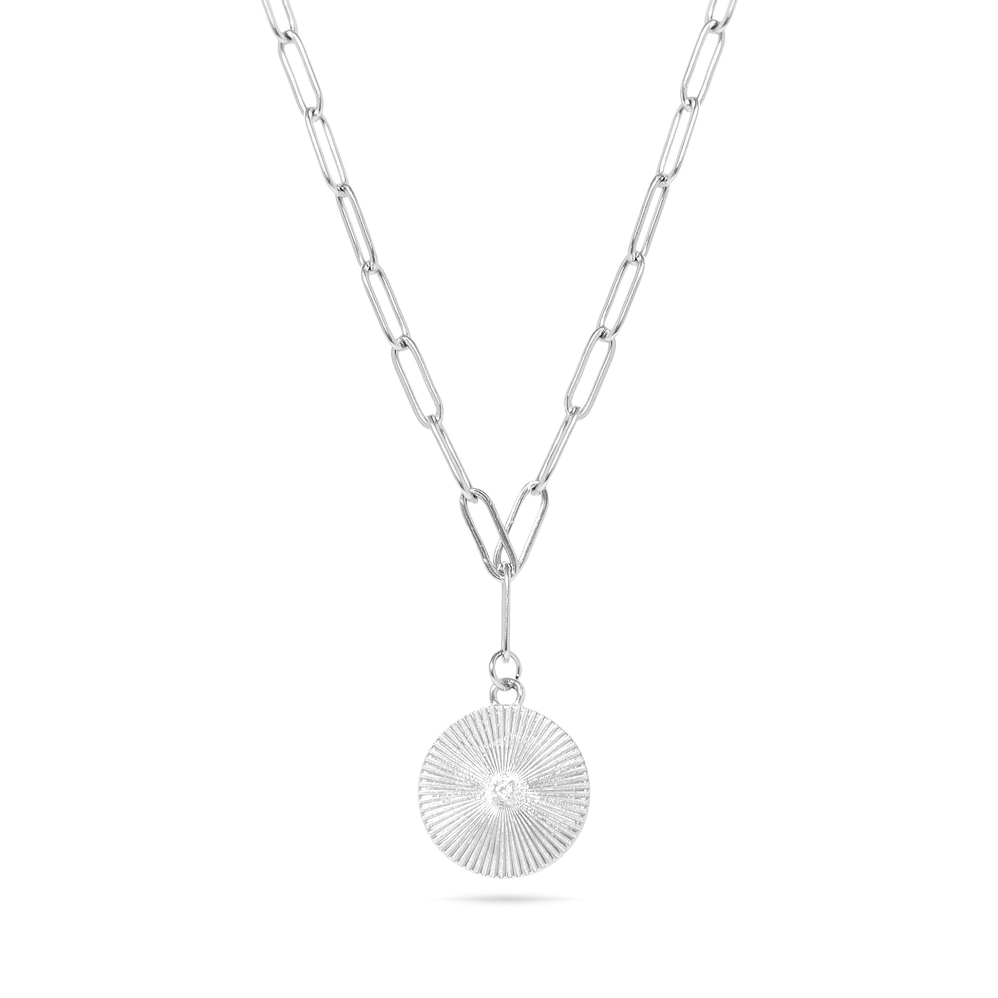 Celeste Sunburst Medallion Necklace
