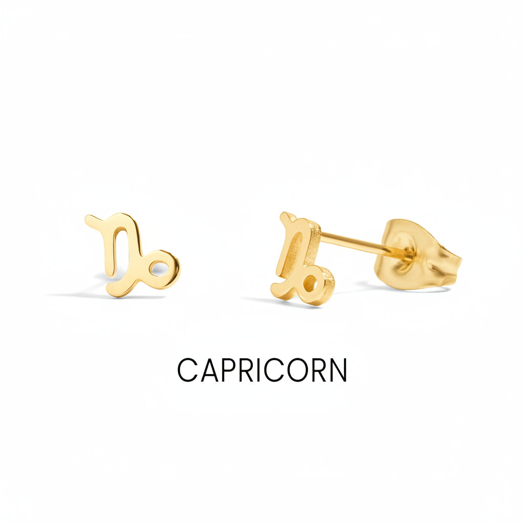 Celestial Zodiac Stud Earrings