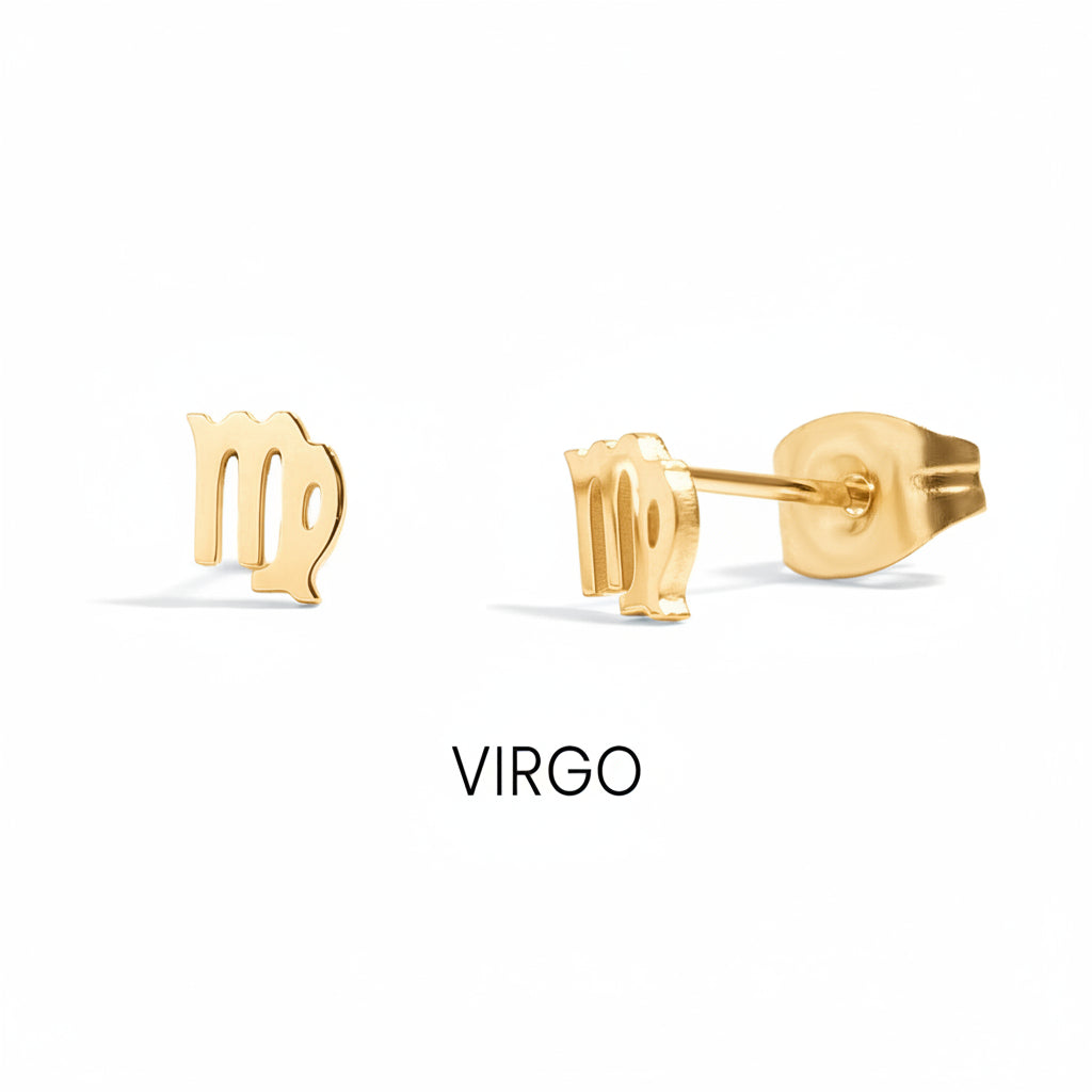 Celestial Zodiac Stud Earrings