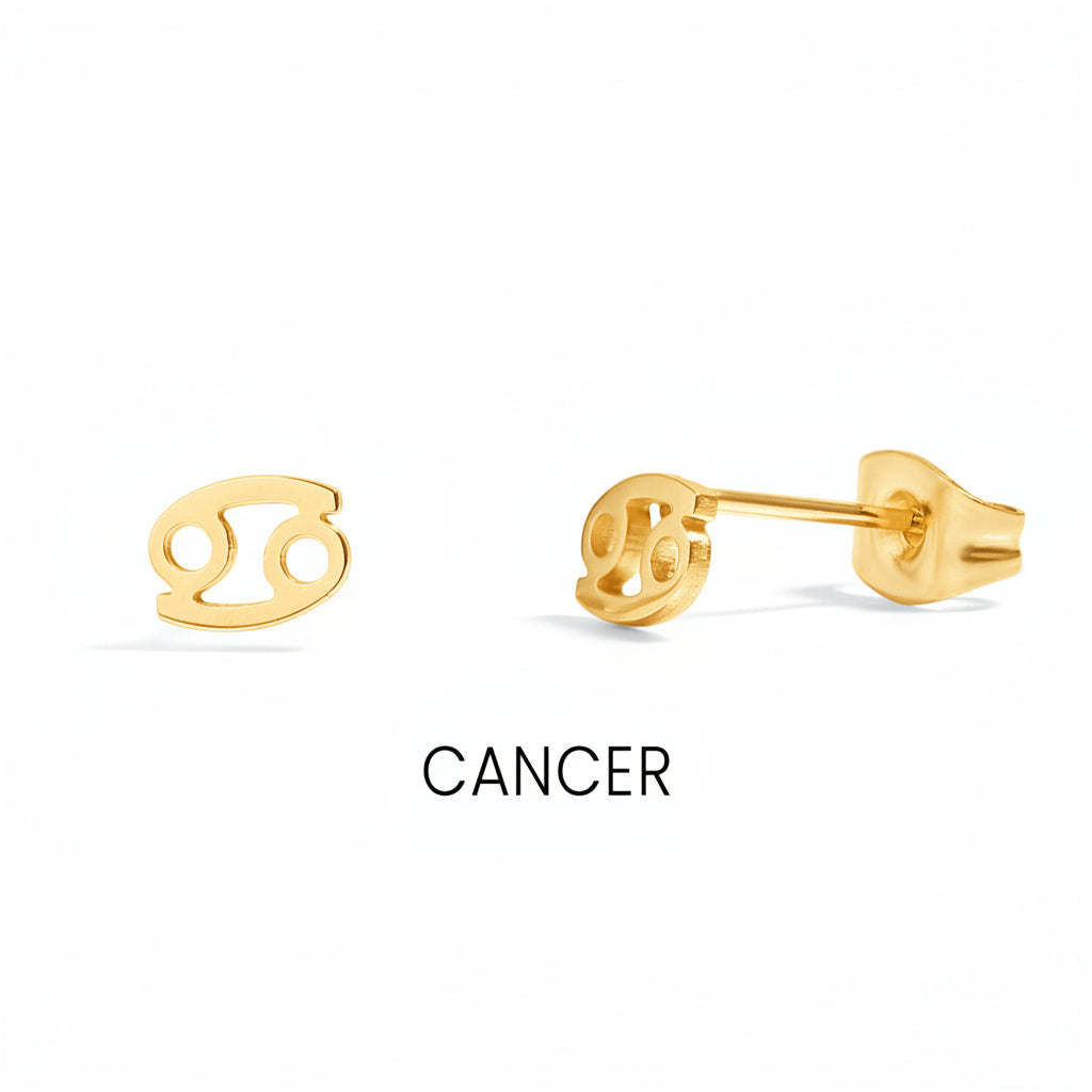 Celestial Zodiac Stud Earrings