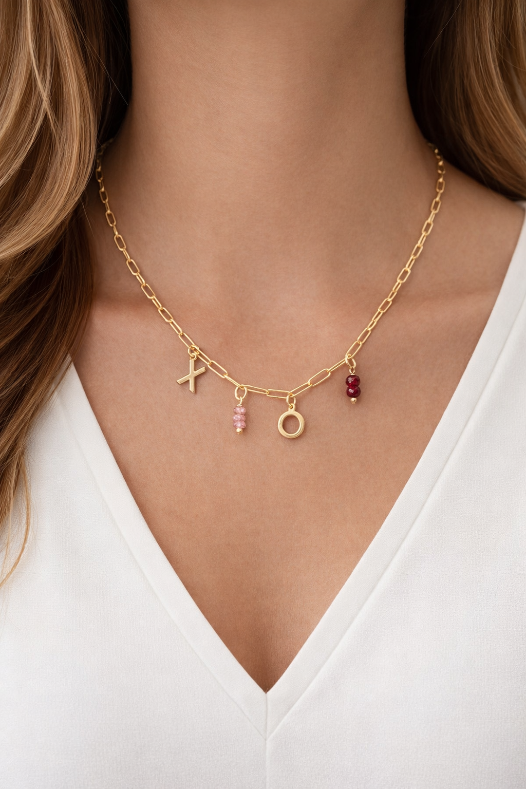 Linked in Love XO Necklace