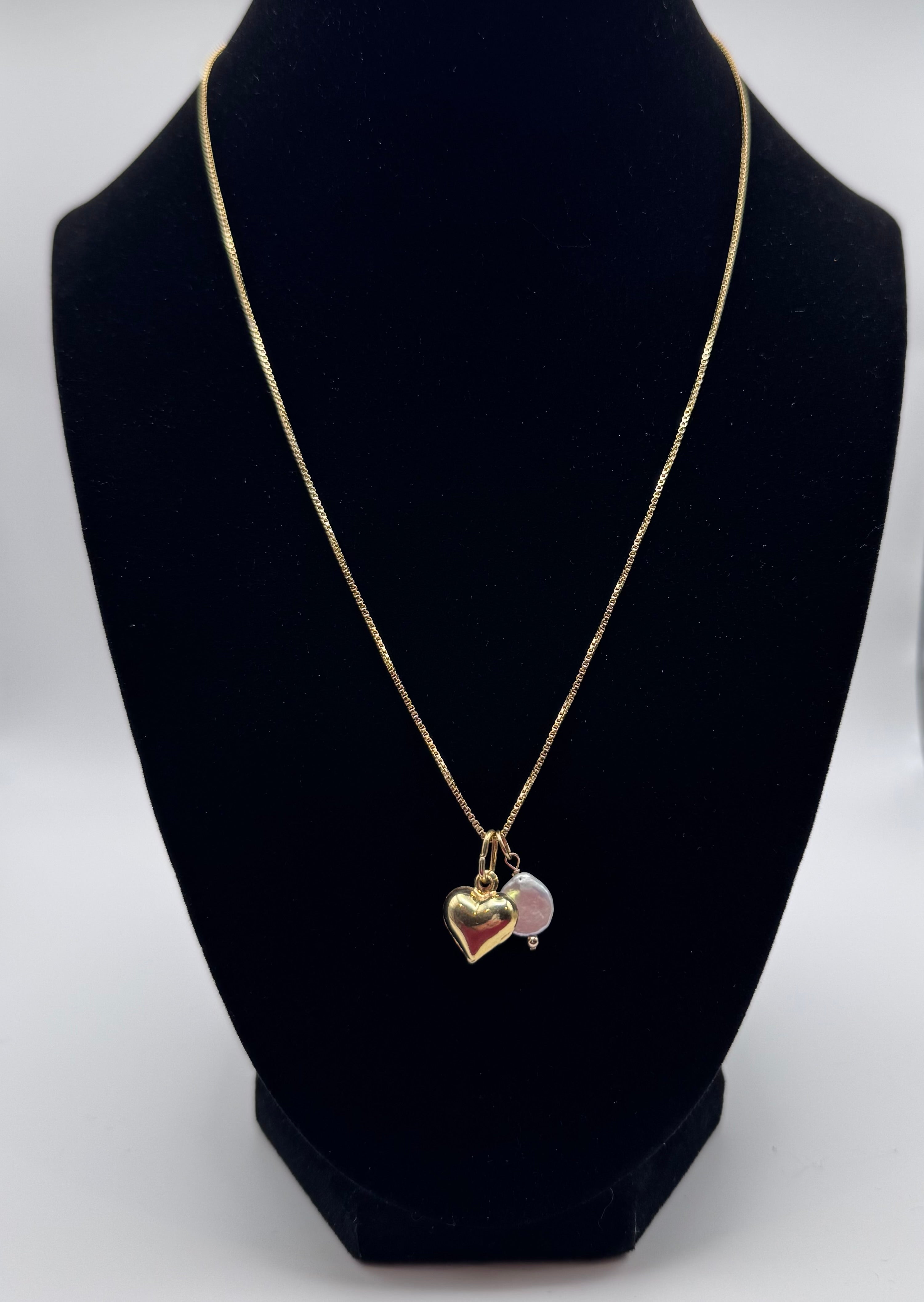 Heart & Coin Necklace