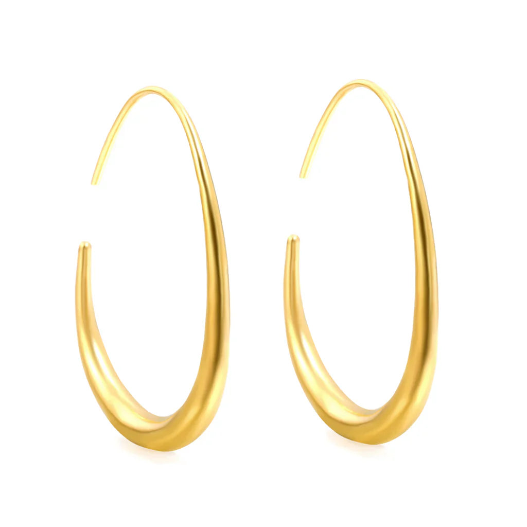 Golden Egg Hoop Earrings