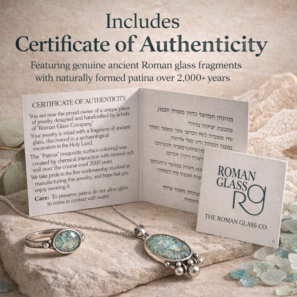 The Hadrian Roman Glass Ring Set