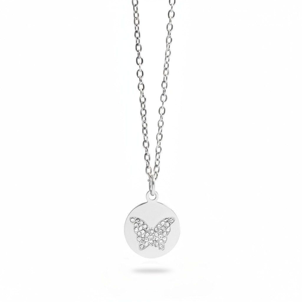 Cartouche Butterfly Necklace