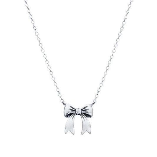 Sterling Silver Keepsake Bow Necklace