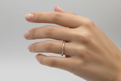 Two Tone Twist Ring