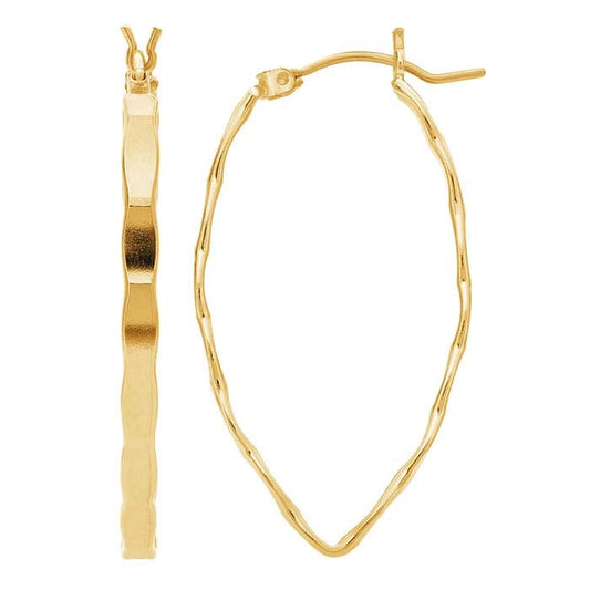 Calista Hammered Hoops