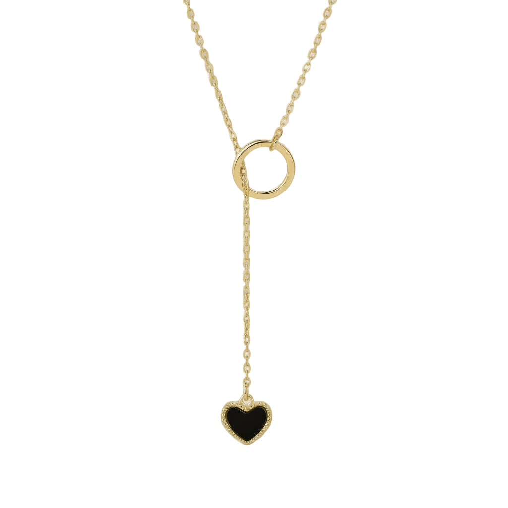 Lariat de Noir Drop Necklace
