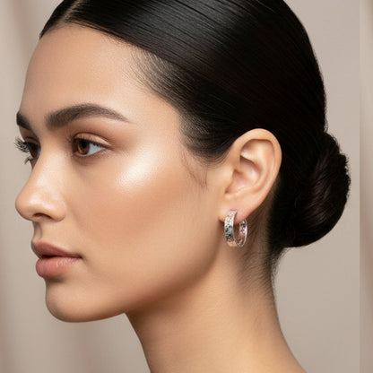 Sterling Silver Clarke Hammer Earrings