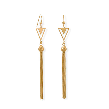 Golden Descent Tassel Earrings